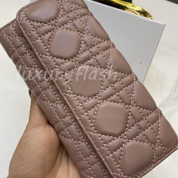 

2021 ladies long wallet short wallets sheepskin leather designers luxurys lambskin card holder simple fashion clutch, Red;black