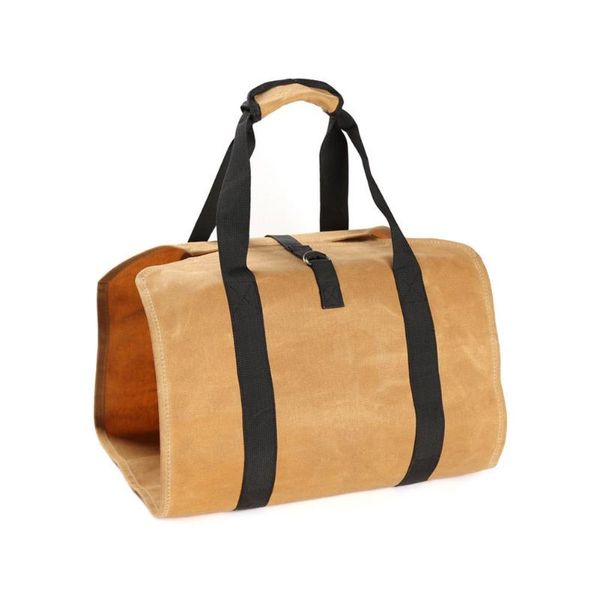 Outdoor-Taschen Angebote 1PC Tragbare Aufbewahrungstasche Brennholz Holz Holzscheitträger Halter Tragen Handtasche Handhabung Leinwand