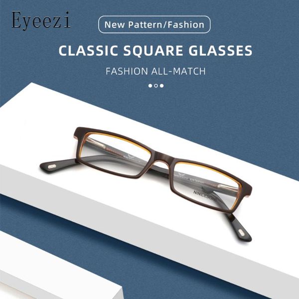 

fashion sunglasses frames eyeezi acetate simple frame designer classic anti blue light glasses computer square plain goggles spectacle fake, Black