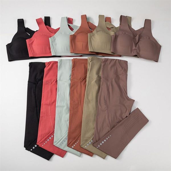 

yoga outfit set high waist leggings sports bra women fitness tight pants suit gym quick dry workout clothing