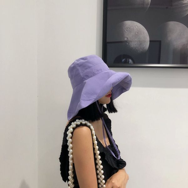 

fisherman's hat female summer korean versatile sun hat sun hat anti ultraviolet big edge sun protection folding, Blue;gray