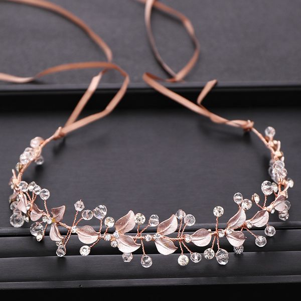 

new wedding hair accessories gold headdress rhinestone crystal headband ladies headwear accessories bridal hair accessoriesdio chan contact, White;golden