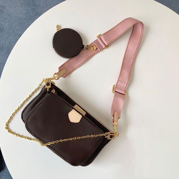 

designer bag cross body shoulder bags handbags three in one mahjong fashion genuine leather luxury high-quality purse with original box diff