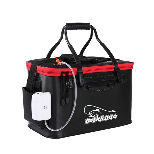 

fishing accessories 30cm multi-function folding thicken live box eva tank bucket camping outdoor bag tackle fishbox (side pockets