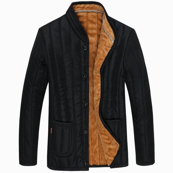 

men's trench winter jackets outwear warm coats men thicker down parkas, Tan;black