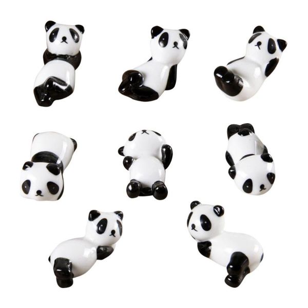 

chopsticks 8pcs holder panda pillow ceramic tableware crafts ornaments