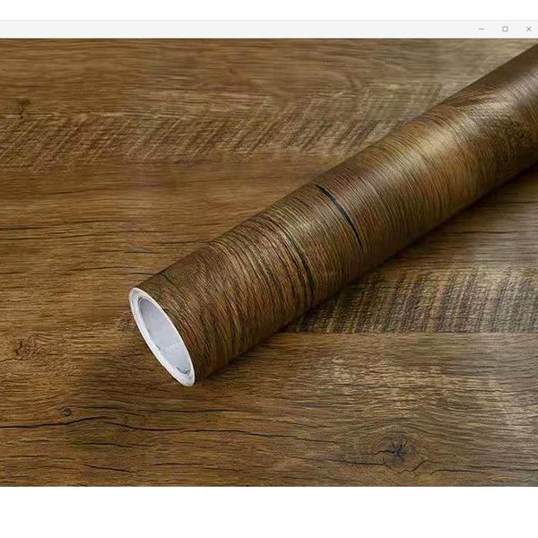 

wallpapers self-adhesive pvc waterproof wood grain wallpaper rolls kitchen stickers furniture wardrobe table wall papers home decor