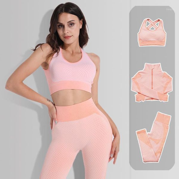 

yoga outfit seamless women sets female sport gym suits wear running clothes fitness set short clothing with zipper