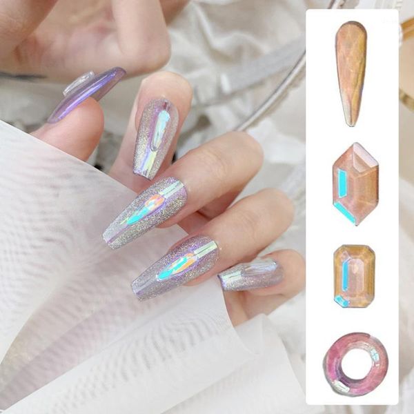 

pcs candies symphony super flash nail rhinestones flat bottom special shaped diamond jewelry charms manicure tools art decorations1, Silver;gold