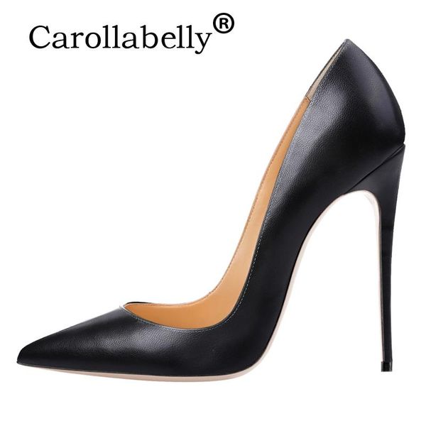 

dress shoes carollabelly 2021 woman high heels women pumps stilettos for black 12cm pu leather wedding