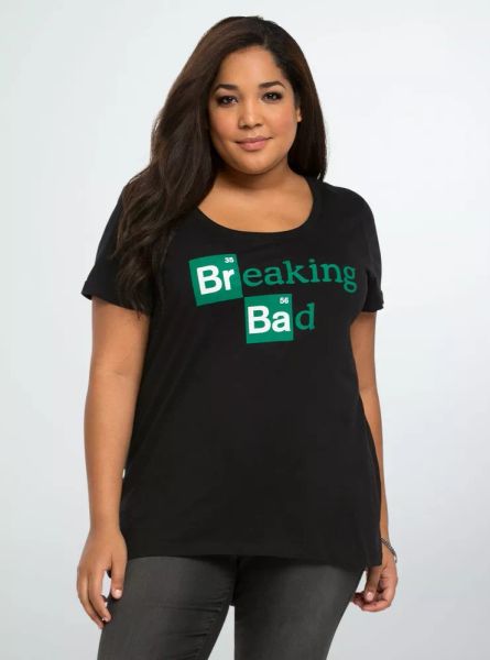

torrid breaking bad logo girls women's plus size t-shirt nwt licensed, White;black