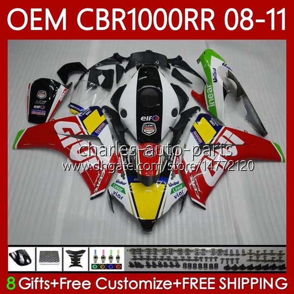 Форма для инъекций для Honda Body CBR1000 CBR 1000 RR CC 08-11 Кузов 60No.32 CBR 1000RR 1000CC CBR1000RR 08 09 10 11 CBR1000RR 08 09 10 11 CBR-1000 2008 2009 2010 2011 2011 OEM Red Blk