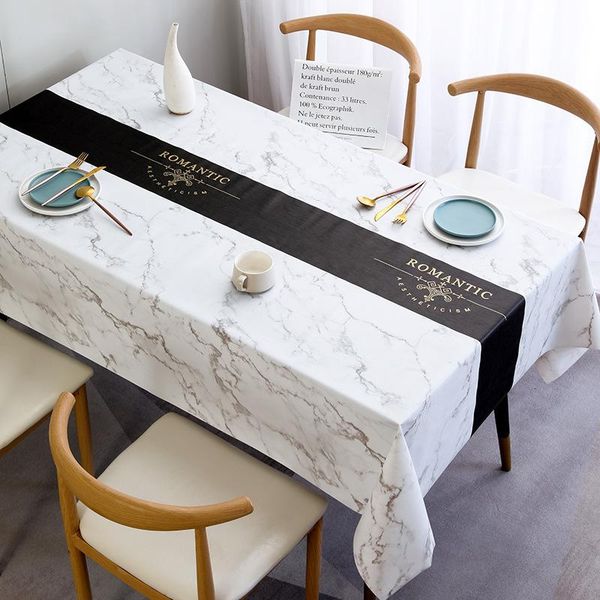 

table cloth water-proof, oil-proof and scald-proof disposable leather tablecloth pvc coffee nordic style round