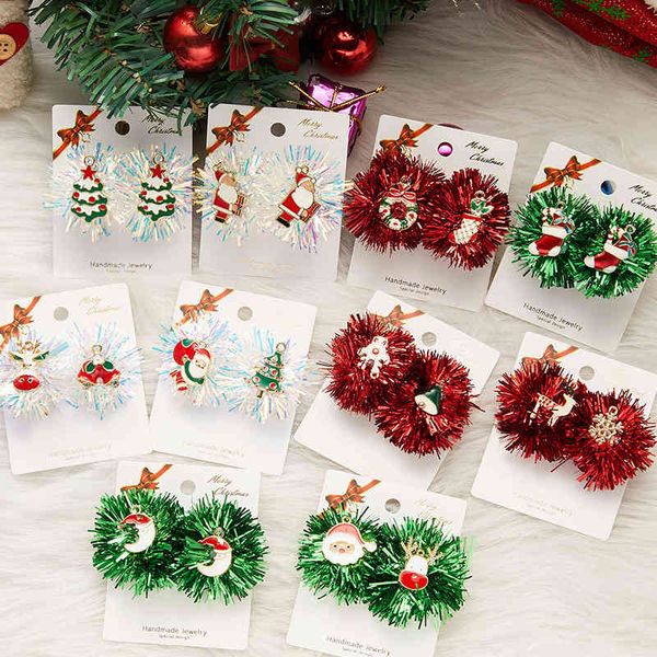 

christmas ornaments creative sequins ball earrings tree pendant