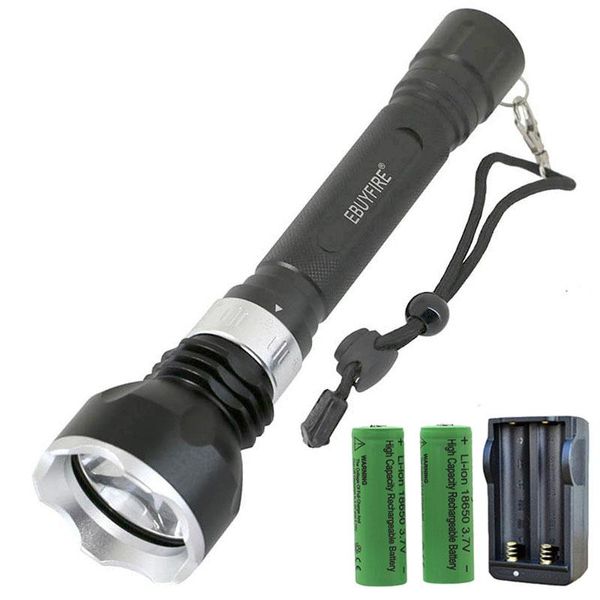 

diving t6 led underwater light scuba diver torch waterproof lamp fishing optional 18650 battery flashlights torches