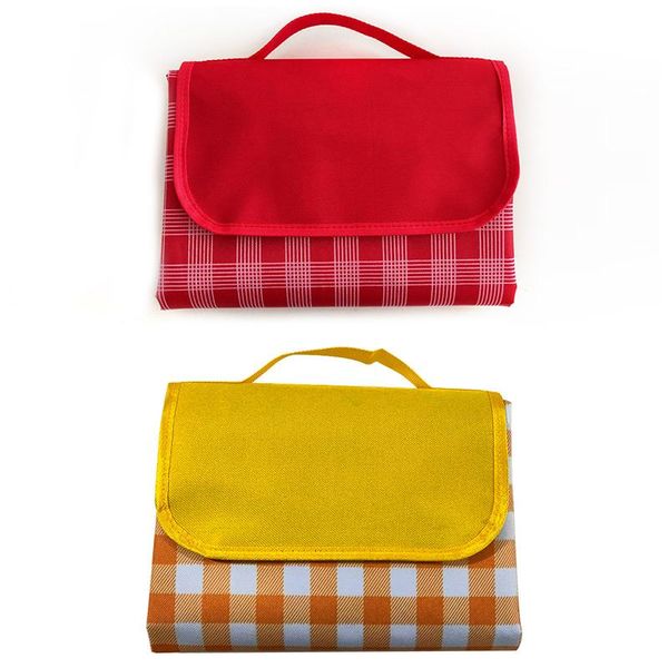 

outdoor picnic blanket foldable waterproof sand proof with family carrying handle for beach park hiking &t8 pads