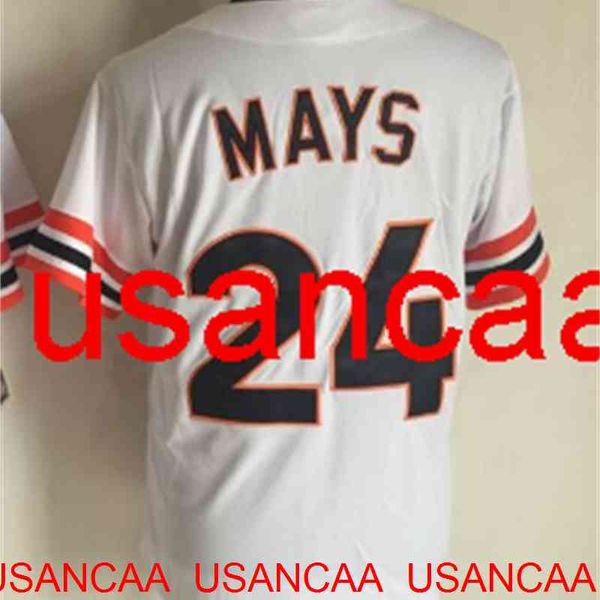 Stitched # 24 MAYS # 25 BONDS # 22 CLARK # 28 POSEY Maglie Throwback Maglie Uomo Donna Youth Baseball XS-5XL 6XL