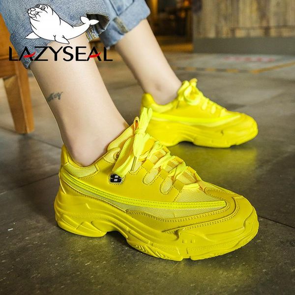 

boots lazyseal air mesh woman ankle shoes breathable letter decoration height increasing platform sneakers women's walking, Black