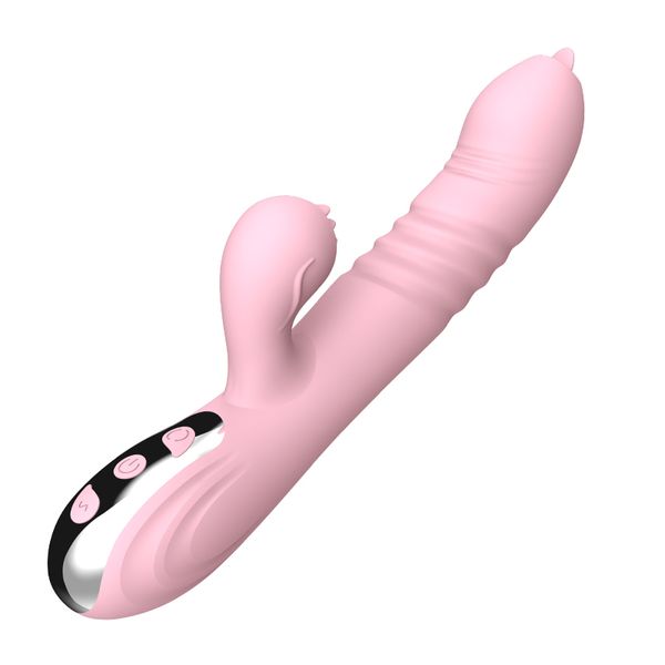 Двойной всасывающий язык, уставая киска G-Spot Вибратор клиторальный стимулятор вращающиеся вибраторы фаллоимитаторное отопление для взрослых секс-игрушка для женщин