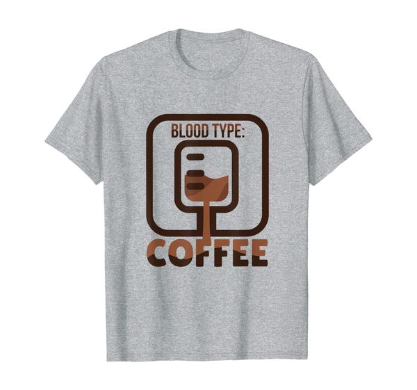 

funny coffee design blood type coffee for cafe lovers t-shirt, White;black