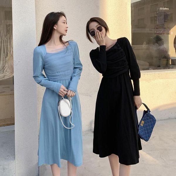 

casual dresses cmaz for women summer 2021 korean style female dress, Black;gray