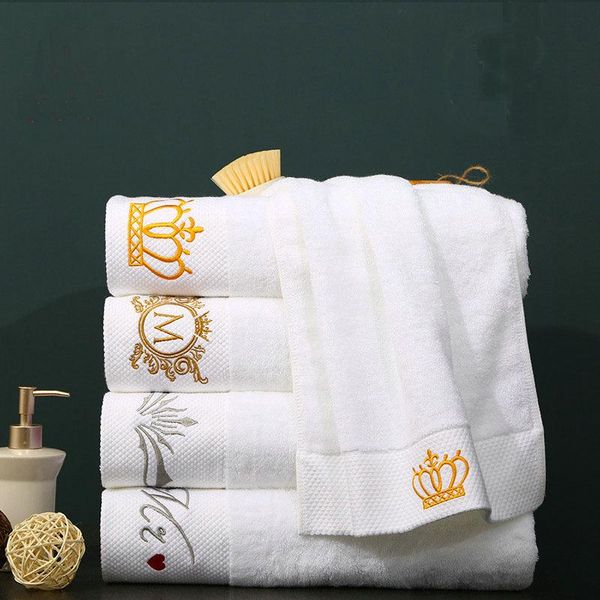 

towel 100% cotton white sets crown mr embroidery el apartment bath face towels super soft high absorbent bathroom