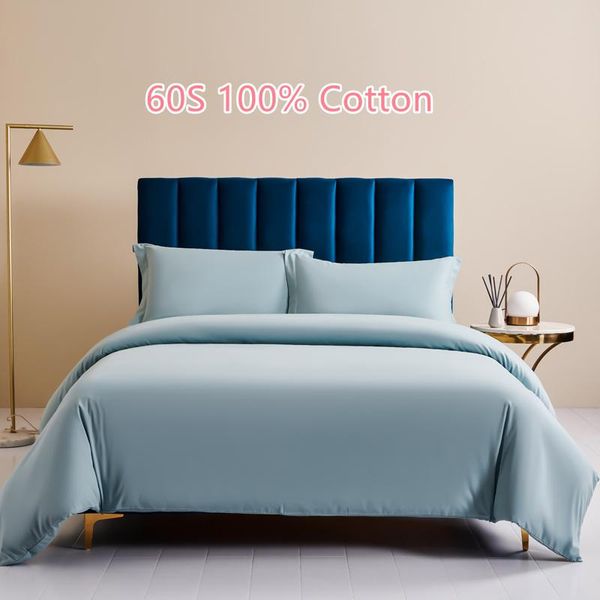 

60 s pure cotton duvet cover single//king solid color quilt 3/4pc bedding set bedclothes sheet 5 colors sets