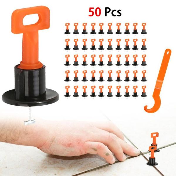 

professional hand tool sets 50pcs level wedges tile spacers for flooring wall spacer carrelage leveling system leveler locator construction
