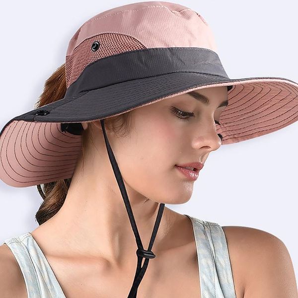 

wide brim hats uv ribs folding sun cap, Blue;gray