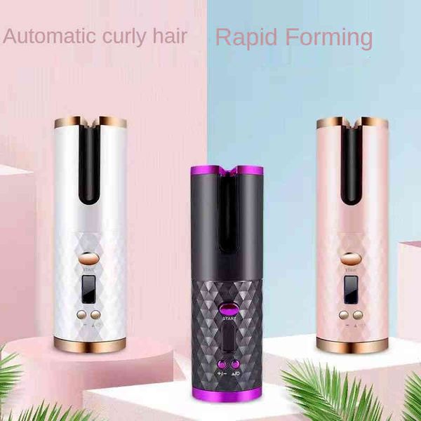 

automatic hair curler wireless corrugation for curling iron curl waves ceramic curly rotating styler1 women electric tool