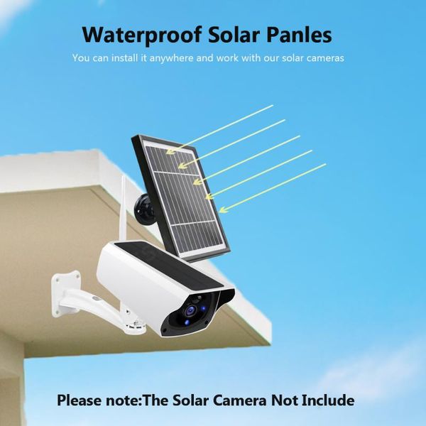 

cameras waterproof solar panel 3.3w 5.5v 3m cable, ip wifi camera for outdoor safe rechargeable battery power supply
