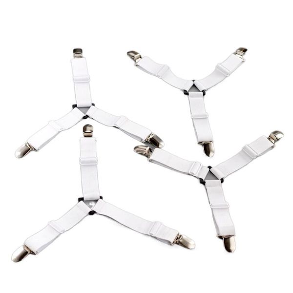 

clothing & wardrobe storage 4pcs/set 2pcs/set bed sheet clip belt fastener mattress elastic non-slip blanket gripper white and black