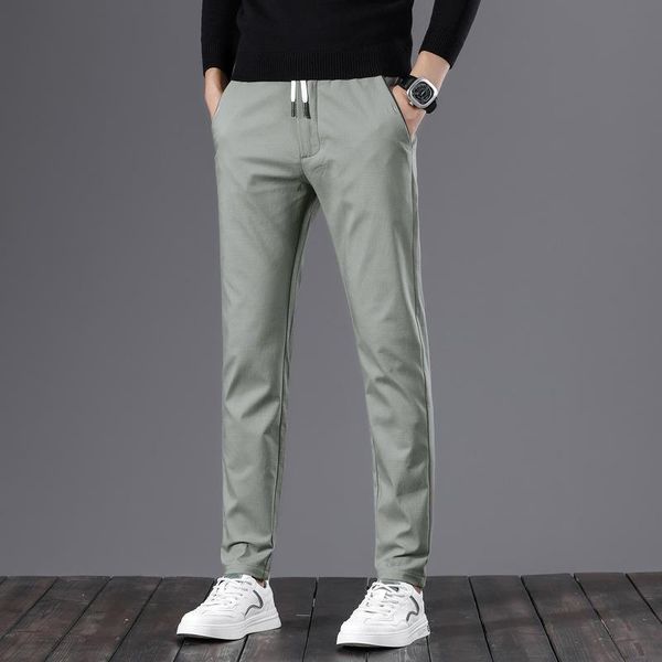

men's pants spring summer casual men cotton slim fit thin fashion gray armygreen black comfortable trousers male brand clothing
