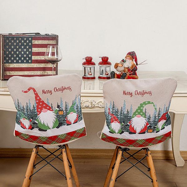 

chair covers christmas santa claus back table party decor year