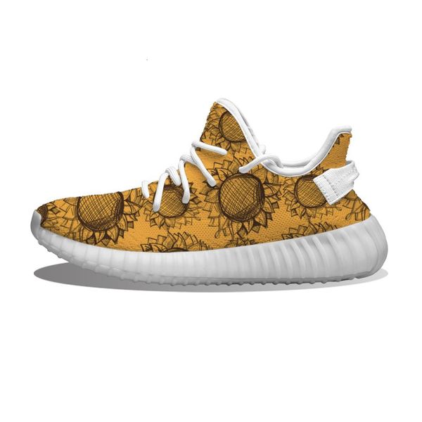 

diy custom geometric hand painted sunflower running shoes mesh printed mens womens trainers outdoor sports sneakers