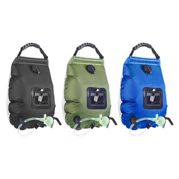 

hiking bathing bag foldable 20l solar water storage bags outdoor camping heating shower portable