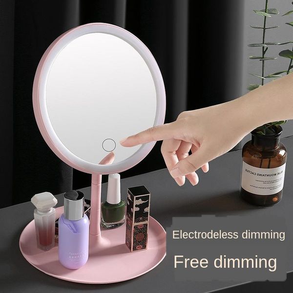 

mirrors rechargeable three-color makeup mirror deskportable fill light led beauty