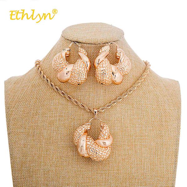 

jewelry sets ethlyn fashion women earrings & necklace irregular pendant alligator nigerian/african set bridal wedding, Black