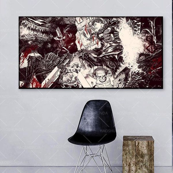 

paintings japan anime berserk wall poster and print art canvas painting for living room home decor frame ready to hang