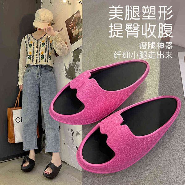 

japanese women's rocker shoes, slimming shoelaces to lose weight the slippers, Black