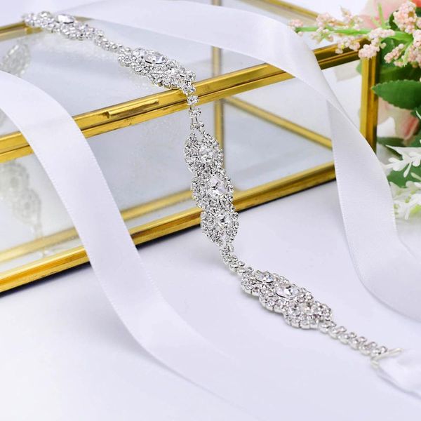 

wedding sashes trixy s215 silver diamond belt jeweled for formal dress rhinestone bridal rose gold waist, White
