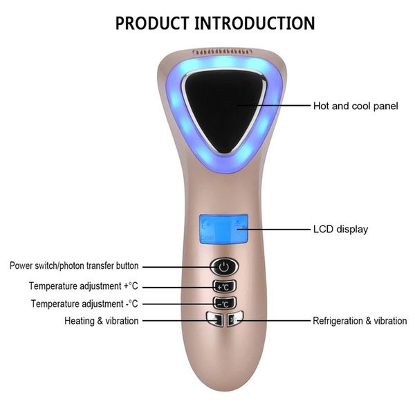 

facial lifting vibration massager ultrasonic cryotherapy led cold hammer face body spa import export ion beauty equipmentscouts