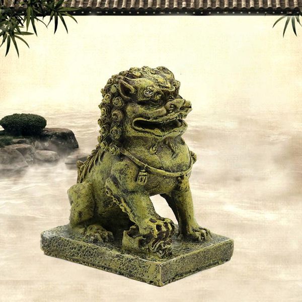 

decorations fish tank aquarium decorative stone lion ornament reptile hideout cave decoration resin