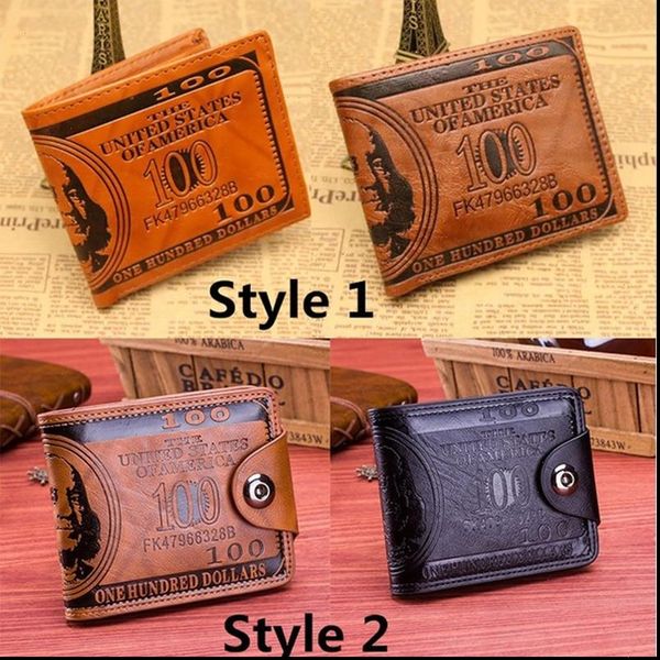 

jodimitty mens wallets with 100 us dollar pattern wallet male leather p card holder fashion large capacity, Red;black