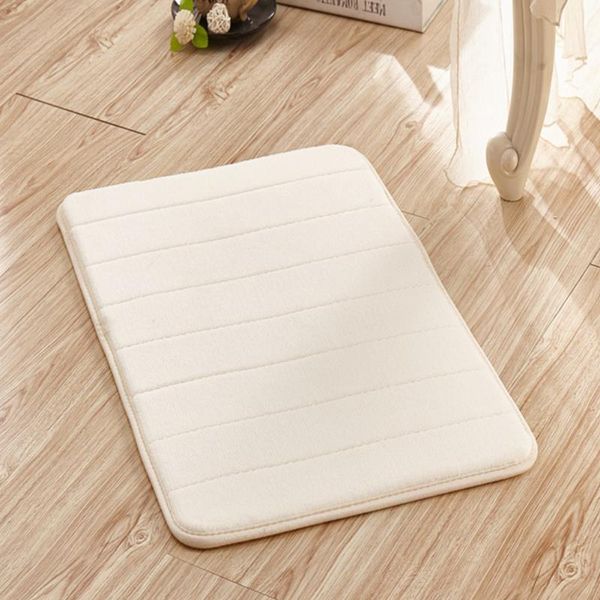 

bath mats rug shaggy carpet coral fleece absorb water mat anti-slip bathroom floor memory foam