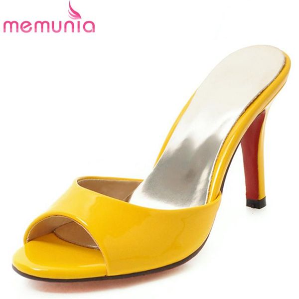 

arrival women sandals stiletto high heels shoes female peep toe summer party wedding woman slipper, Black