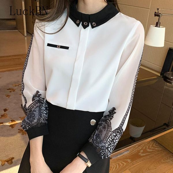 

women's blouses & shirts elegant clothing embroidery white 2021 spring autumn long sleeve casual blusas mujer