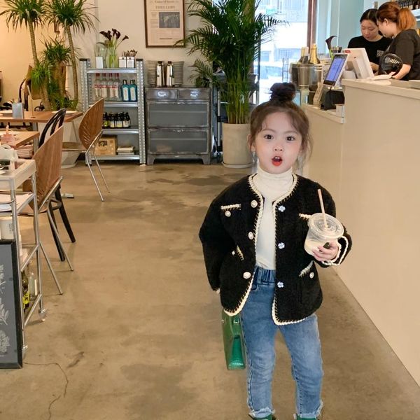 

jackets 2021 autumn winter girls fashion warm fleece coat kids girl jacket, Blue;gray