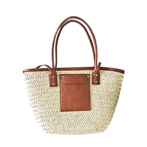 

evening bags straw bag 2021 large capacity shopping woven handbag tote