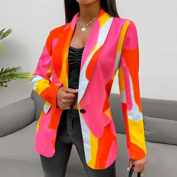 

women's suits & blazers 2021 autumn and winter temperament foreign trade long sleeve casual suit coat women, White;black
